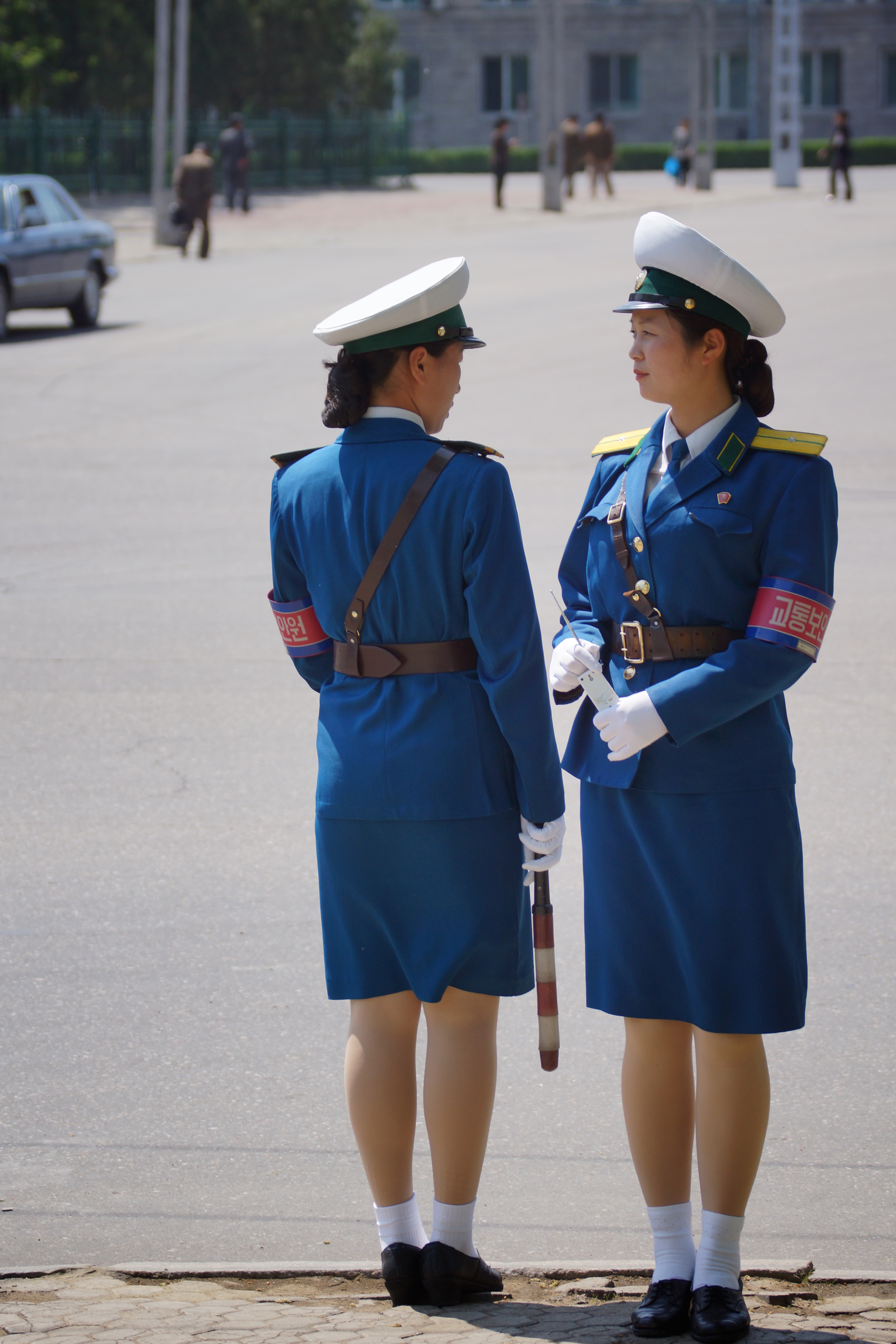 north korean traffic women