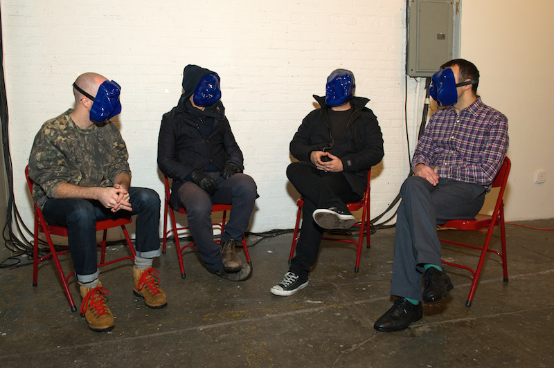 Facial Weaponization Suite: A Mask-Making Workshop, masked discussion, Zach Blas