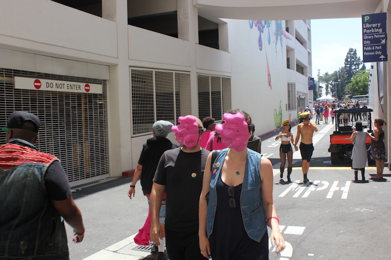 Facial Weaponization Suite: Fag Face Mask for Queer Opacity at LA Pride, Zach Blas