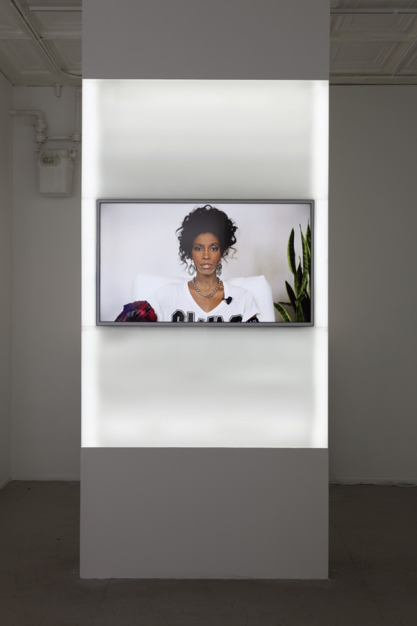 Forever 48, 2013, sculpture with video: plexiglass, LED lights, MDF, plywood, HD television, media player, SD card, 16 min HD video