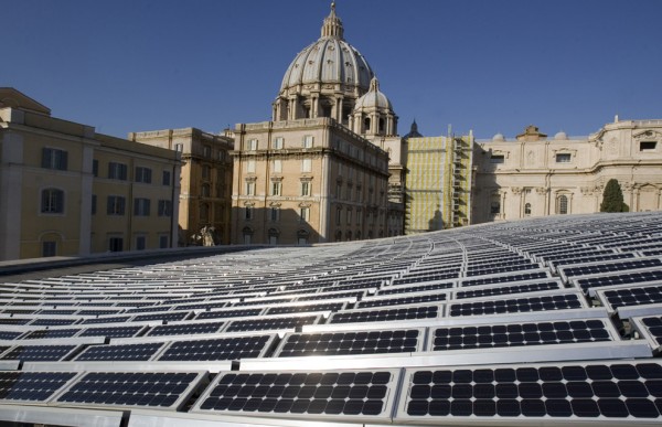 The Vatican installs solar panels in an effort to be more Green. 