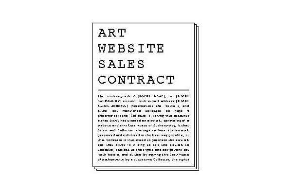 download Rozendaal's Art Website Sales Contract here