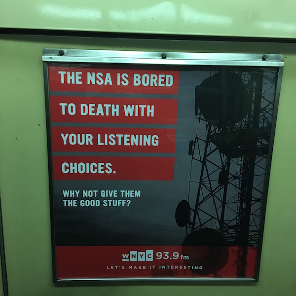 Public radio marketing campaign, embracing the new consensus on NYC’s L train.